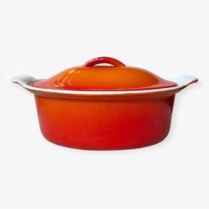 Descoware Orange Flame Enameled Cast Iron French Oven